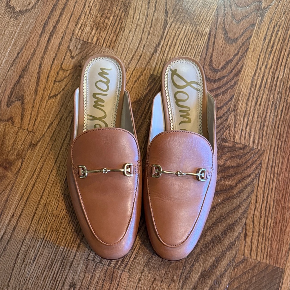Sam Edelman Tan Leather Slip-On Loafers